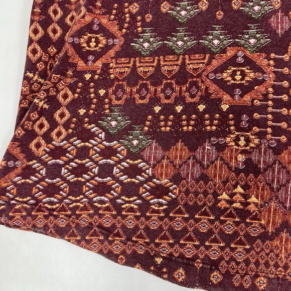 NEW Coldwater Creek Southwestern Aztec Short Sleeve Henley Top Women’s Large - Picture 6 of 10